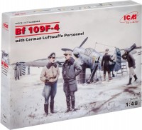Фото - Сборная модель ICM Bf 109F-4 with German Luftwaffe Personnel (1:48)