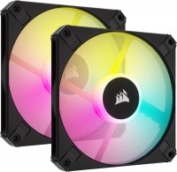 Фото - Система охлаждения Corsair iCUE AF120 RGB SLIM Black Twin Pack 