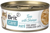 Фото - Корм для кошек Brit Care Pate Sterilized Tuna with Shrimps 70 g 