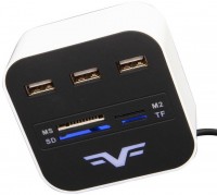 Фото - Картридер / USB-хаб Frime FHC-AllinOne3p2W