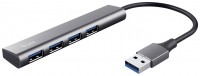 Картридер / USB-хаб Trust Halyx 4-Port USB Hub 