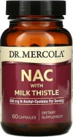 Фото - Аминокислоты Dr Mercola NAC with Milk Thistle 60 cap 