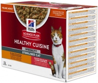 Фото - Корм для кошек Hills SP Healthy Cuisine Sterilised Chicken/Salmon 12 pcs 