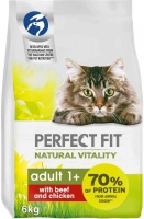 Фото - Корм для кошек Perfect Fit Adult Natural Vitality with Beef/Chicken  6 kg