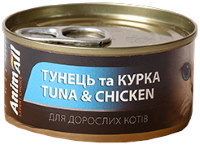 Фото - Корм для кошек AnimAll Cat Can Adult Tuna with Chicken 85 g 