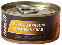 Фото - Корм для кошек AnimAll Cat Adult Chicken with Crab 85 g
