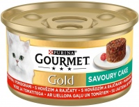 Фото - Корм для кошек Gourmet Gold Savoury Cake Beef/Tomatoes 85 g 