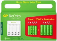 Фото - Зарядка аккумуляторных батареек GP E411 + 4xAA 2100 mAh + 4xAAA 800 mAh 