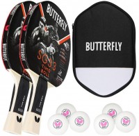 Фото - Ракетка для настольного тенниса Butterfly Timo Boll SG33 2 pcs + Case + R40+ balls 6 pcs 