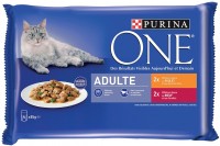 Фото - Корм для кошек Purina ONE Adult Chicken/Beef Pouch  4 pcs