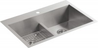 Фото - Кухонная мойка Kohler Vault Smart Divide K-3838-1-NA 838x559