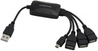 Фото - Картридер / USB-хаб Esperanza USB 2.0 HUB 4 PORTY EA114 