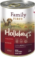 Фото - Корм для собак Family First Canned Adult Beef/Beetroot 