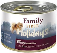 Фото - Корм для собак Family First Canned Adult Turkey/Rabbit/Pear 200 g 1 шт