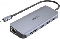 Фото - Картридер / USB-хаб Unitek uHUB N9+ 9-in-1 USB-C Ethernet Hub with Dual Monitor, 100W Power Delivery and Dual Card Reader 