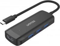 Фото - Картридер / USB-хаб Unitek uHUB Q4+ 4-in-1 Powered USB-C Hub with HDMI 