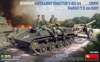 Фото - Сборная модель MiniArt German Artillery Tractor T-60(r) and Crew Towing Pak40 Gun (1:35) 