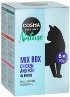 Фото - Корм для кошек Cosma Nature Mix Box Chicken/Fish 6 pcs 