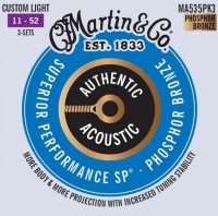 Фото - Струны Martin Authentic Acoustic SP Phosphor Bronze 11-52 (3-Pack) 
