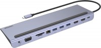 Фото - Картридер / USB-хаб Unitek uHUB 11+ 11-in-1 USB-C Ethernet Hub with MST Triple Monitor (Dual HDMI), 100W PD, Dual Card Reader 