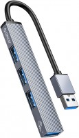 Картридер / USB-хаб Orico AH-A13-GY-BP 