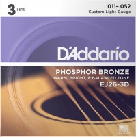 Фото - Струны DAddario Phosphor Bronze 11-52 (3-Pack) 