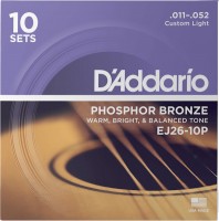 Фото - Струны DAddario Phosphor Bronze 11-52 (10-Pack) 
