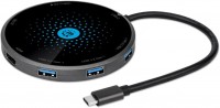 Фото - Картридер / USB-хаб MANHATTAN USB-C 8-in-1 Dock with Wireless Charging Pad 