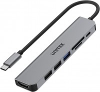 Фото - Картридер / USB-хаб Unitek uHUB S7+ 7-in-1 USB-C 5Gbps Hub with 4K HDMI and 100W Power Delivery 
