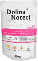 Фото - Корм для собак Dolina Noteci Premium Junior Mini Rich in Turkey Hearts/Goose Liver 100 g 1 шт