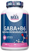 Фото - Аминокислоты Haya Labs GABA plus B6 500 mg 100 cap 