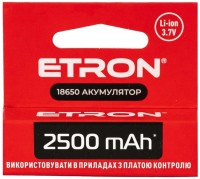 Фото - Аккумулятор / батарейка Etron Ultimate Power 1x18650  2500 mAh