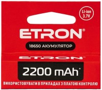 Фото - Аккумулятор / батарейка Etron Ultimate Power 1x18650  2200 mAh
