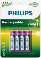 Фото - Аккумулятор / батарейка Philips MultiLife 4xAAA 950 mAh 