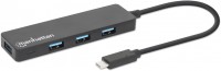 Фото - Картридер / USB-хаб MANHATTAN 4-Port Type-C Hub 