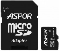 Фото - Карта памяти Aspor MicroSDHC UHS-III Class 10 + SD adapter 64 ГБ