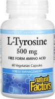 Фото - Аминокислоты Natural Factors L-Tyrosine 500 mg 60 cap