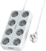 Фото - Сетевой фильтр / удлинитель Promate PowerCord8EU-2M 