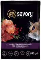 Фото - Корм для кошек Savory Cat Sterilised Lamb/Cranberry in Gravy 85 g 