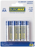 Фото - Аккумулятор / батарейка Buromax Alkaline 4xAA 