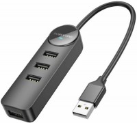 Фото - Картридер / USB-хаб Borofone DH5 Erudite 4-in-1 4xUSB2.0 