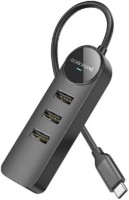 Фото - Картридер / USB-хаб Borofone DH6 Erudite USB-C to 3xUSB2.0 + RJ45