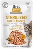Фото - Корм для кошек Brit Care Sterilized Fillets in Gravy Salmon/Tuna 85 g 