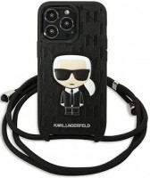 Фото - Чехол Karl Lagerfeld Leather Monogram Patch and Cord Iconik for iPhone 13 Pro 