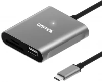 Фото - Картридер / USB-хаб Unitek USB 3.1 3-in-1 USB-C Card Reader
