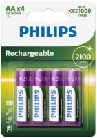 Фото - Аккумулятор / батарейка Philips Rechargeable 4xAA 2100 mAh 