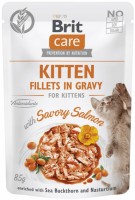 Фото - Корм для кошек Brit Care Kitten Fillets in Gravy Savory Salmon 85 g 