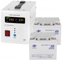 Фото - ИБП Logicpower LPY-PSW-800VA Plus + 2 x LPM-MG 12V 45 Ah 800 ВА