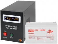 Фото - ИБП Logicpower LPY-B-PSW-800VA Plus + LPM-GL 12V 100 Ah 800 ВА