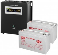 Фото - ИБП Logicpower LPY-W-PSW-1500VA Plus + 2 x LPM-GL 12V 100 Ah 1500 ВА